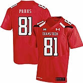 Texas Tech Red Raiders 81 Dave Parks Red College Football Jersey Dzhi,baseball caps,new era cap wholesale,wholesale hats